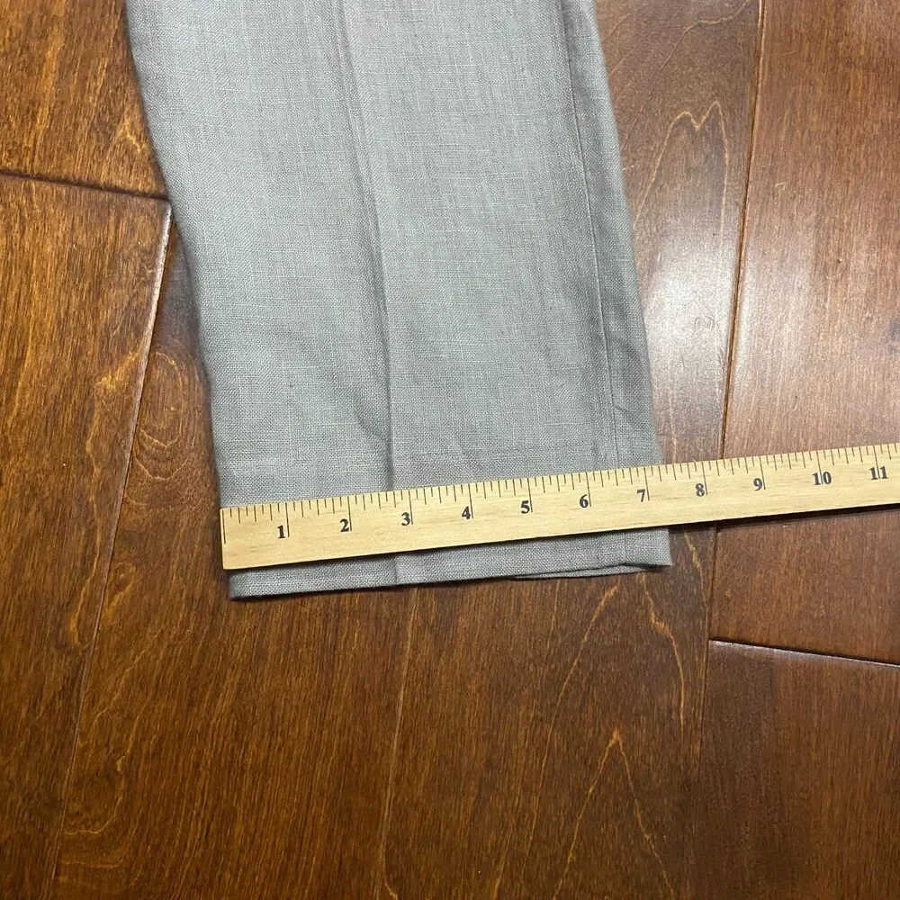 J. Crew Ludlow Slim Irish Linen Light Gray Casual Pants Men's Size 33W x 34L